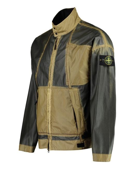 Stone Island Green Techno Fabric Jacket for men