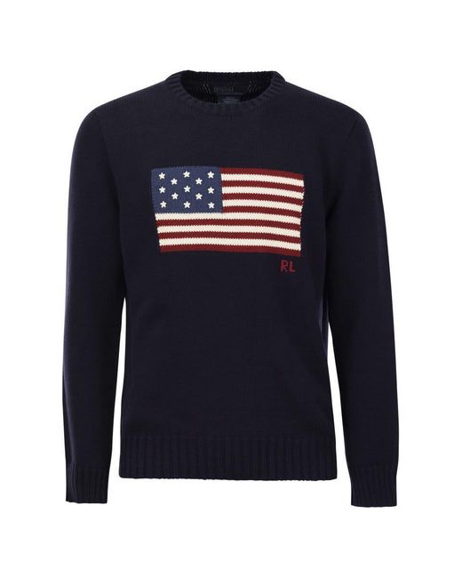 Polo Ralph Lauren Iconic Flag Shirt in Blue for Men | Lyst UK