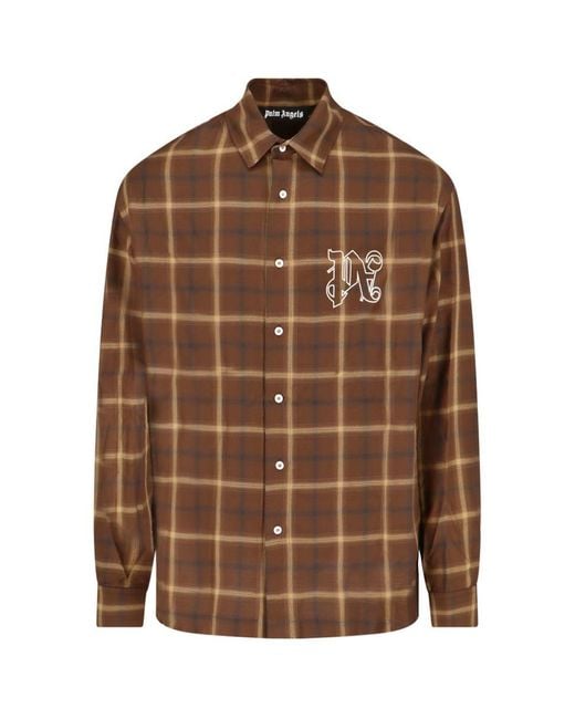 Palm Angels Brown Shirts for men