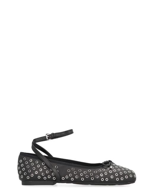 MICHAEL Michael Kors Black Collette Flex Leather Ballet Flats