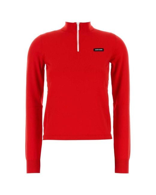 Miu Miu Red Knitwear