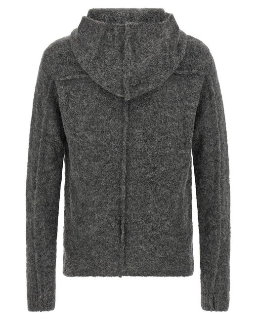 Thom Krom Gray Hooded Sweater for men