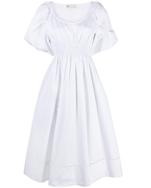Tory Burch White Cotton Midi Dress