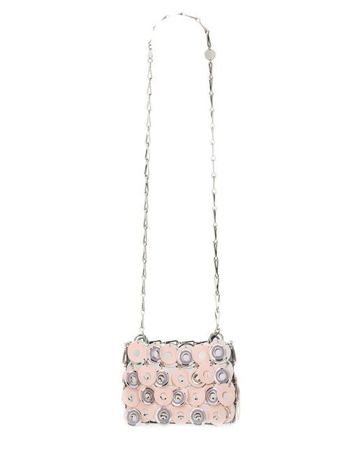 Rabanne White "Sparkle Discs" Shoulder Bag