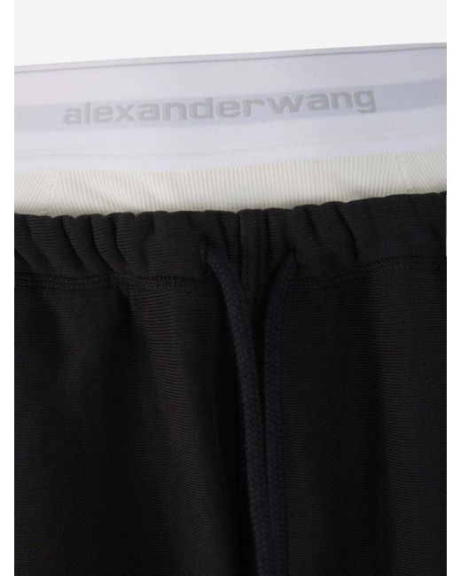 Alexander Wang Black Logo Cotton JOGGERS
