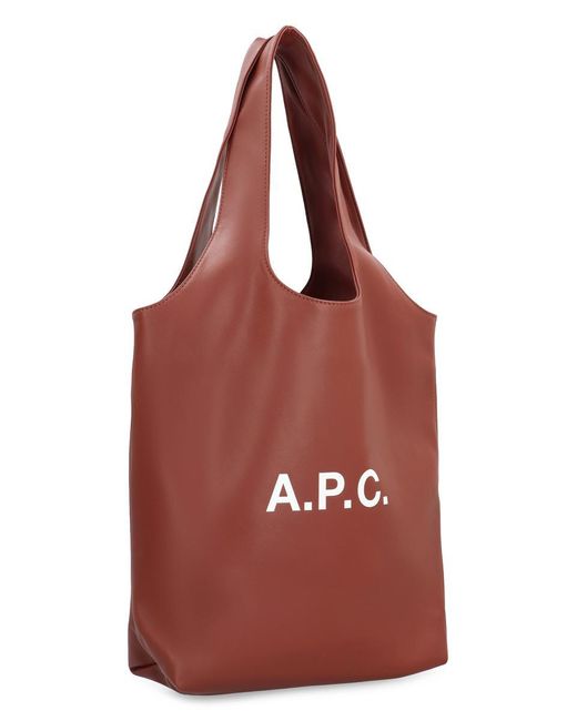 A.P.C. Red Ninon Vegan Leather Tote