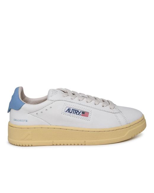 Autry White 'Dallas' Leather Sneakers