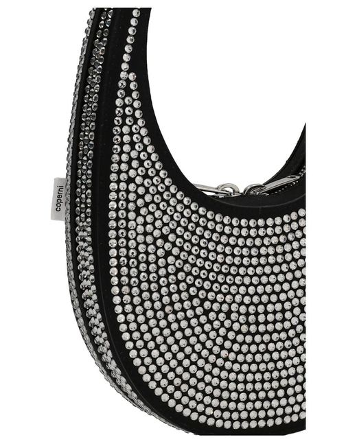Coperni Black 'crystal-embellished Mini Swipe Bag' Handbag