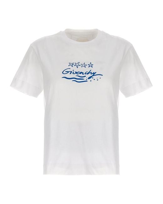 Givenchy White Print T-Shirt