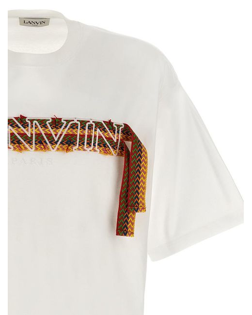 Lanvin White Curb Lace T-shirt for men