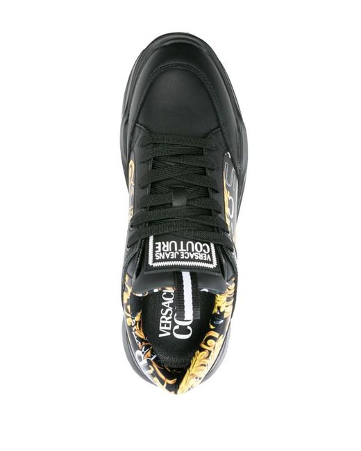 Versace Black Printed Sneakers for men