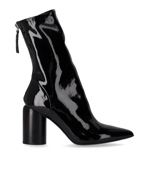 Halmanera Roxy Black Heeled Ankle Boot