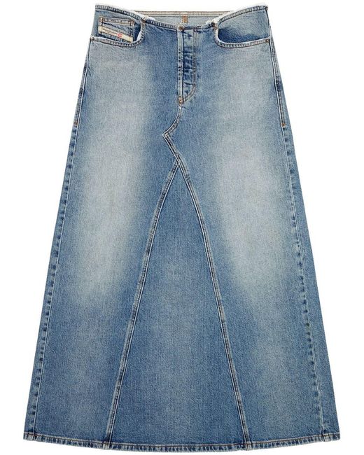 DIESEL Blue De-pago-s Denim Maxi Skirt