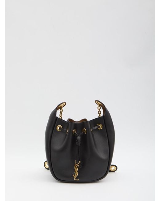 Saint Laurent Black Supple Bucket Bag