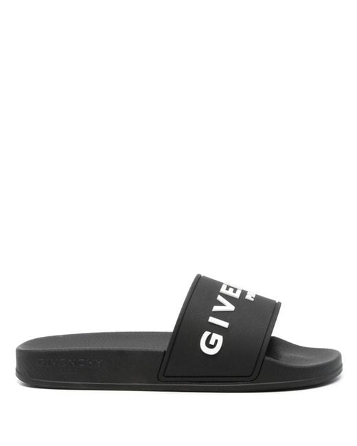 Givenchy Black Logo Pool Slides