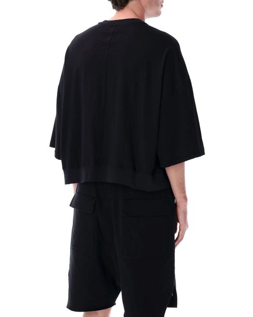 Rick Owens X Champion Black Tommy T Cropped for men