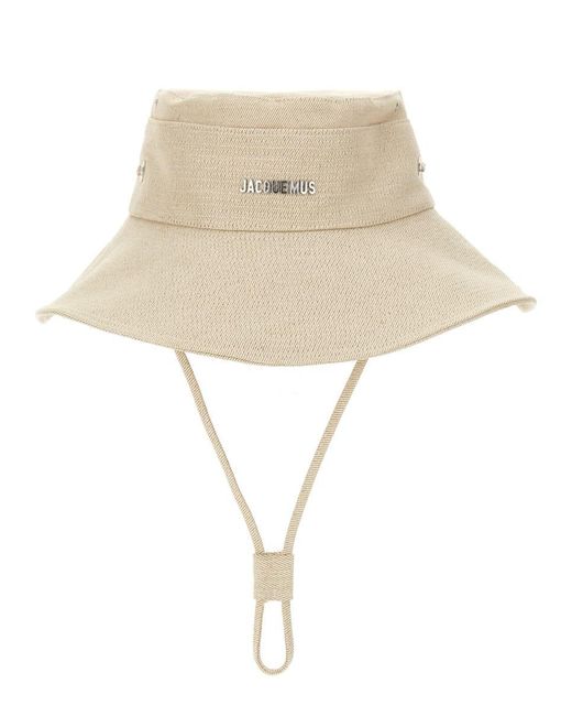 Jacquemus Natural "Le Bob De-Nimes" Bucket Hat