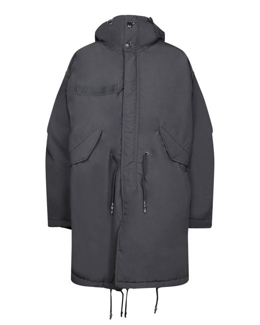 Junya Watanabe Gray Hooded Jacket With Zipper Closure for men