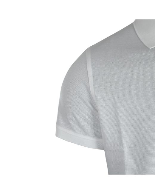 Saint Laurent Gray White Cotton Polo Shirt for men