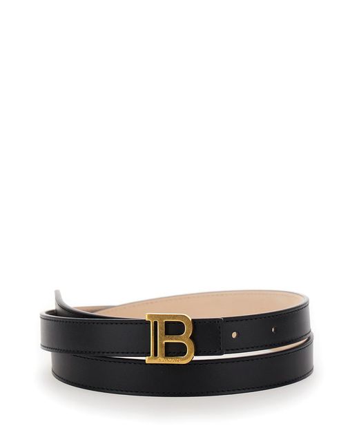 Balmain White 'B Belt' Belt With B Buckle