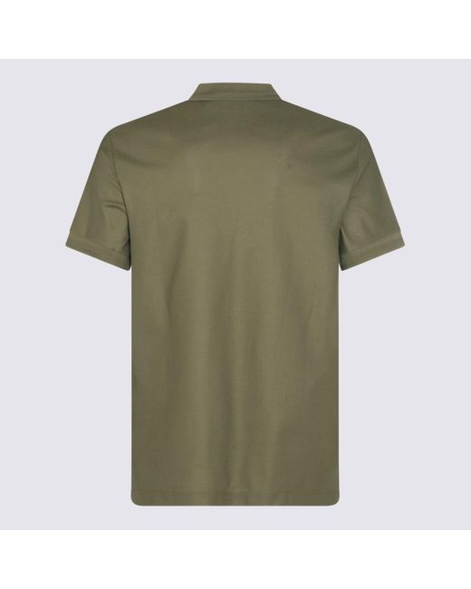 Burberry Green Cotton Polo Shirt for men
