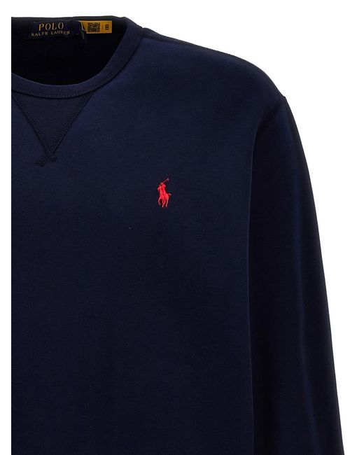 Polo Ralph Lauren Blue Crew-neck Sweatshirt With Logo for men
