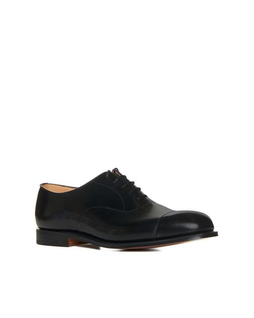 Church's Black Flat Shoes for men