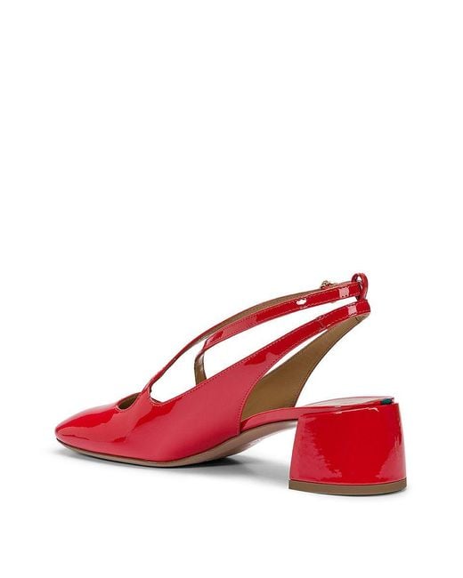 A.Bocca Red Slingback 'Two For Love' With Heart-Shaped Vamp