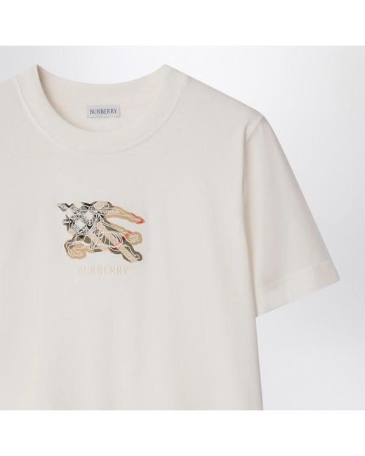 Burberry White T-Shirt With Ekd