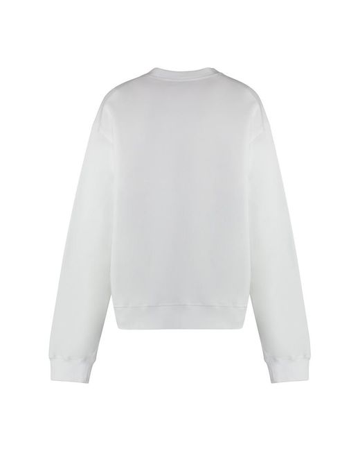 DSquared² White Cotton Crew-neck Sweatshirt
