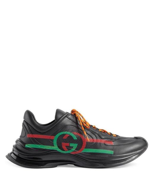 Gucci Green Run Lace-up Sneakers for men