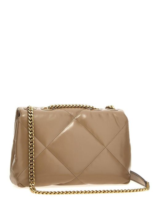 Tory Burch Brown 'Kira Diamond Quilt Small' Shoulder Bag