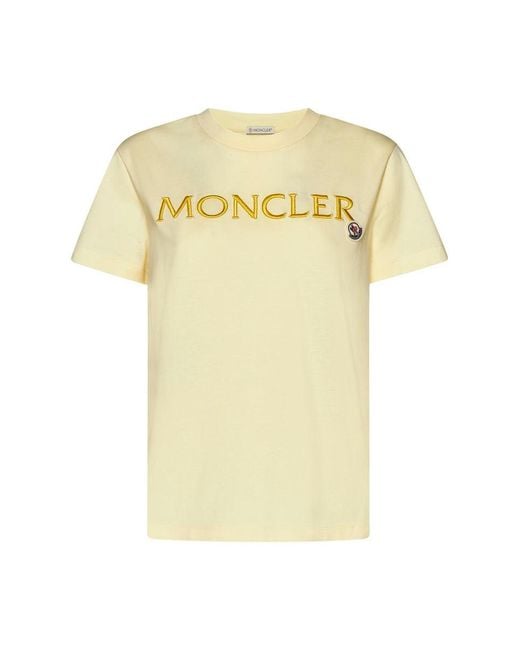 Moncler Yellow T-shirts And Polos