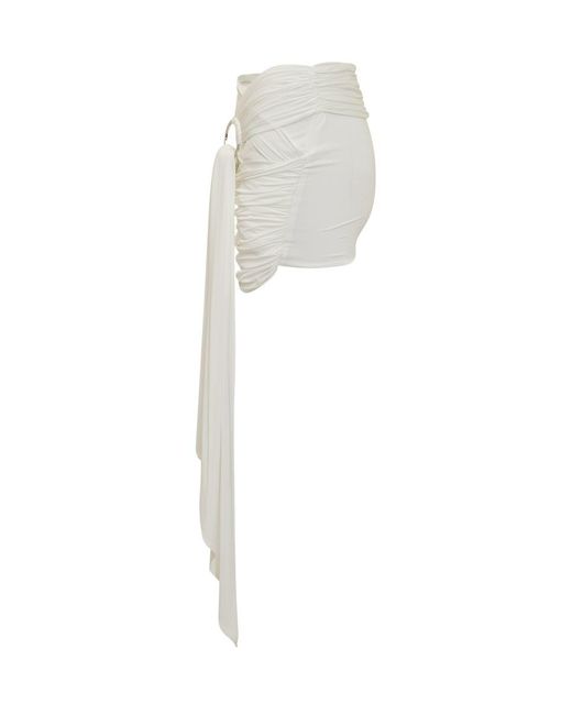 The Attico White Fran Skirt