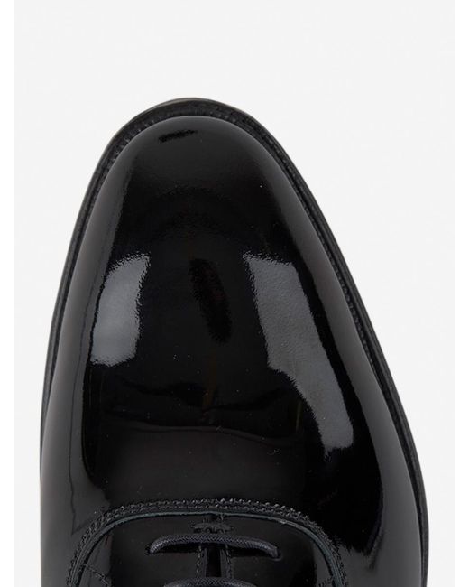 Crockett and Jones Black Tuxedo Leather Shoes for men