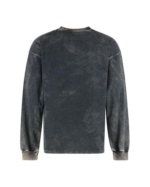 DIESEL Gray T-Shirt With Long Sleeves T-Boxt-Ls-T3 for men