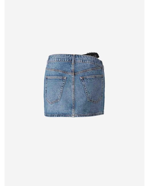 Alexander Wang Blue Asymmetrical Mini Skirt