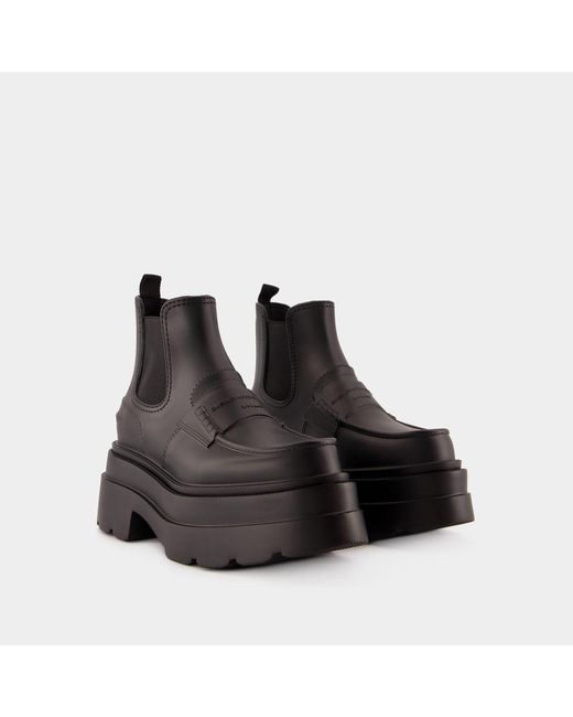 Alexander Wang Black Carter Platform Rain Ankle Boots