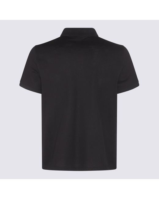Saint Laurent Black Cotton Polo Shirt for men