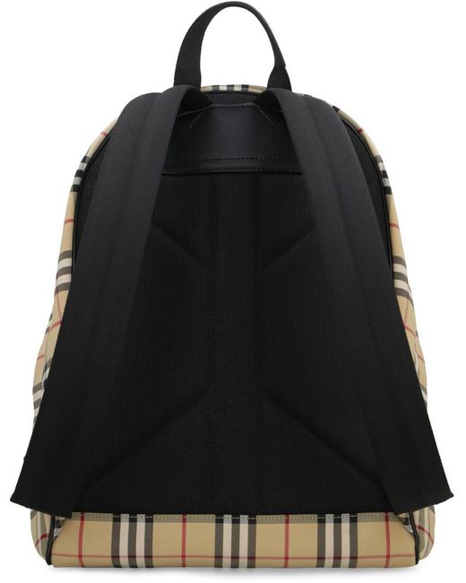 Burberry Black Printed Nylon Backpack for men