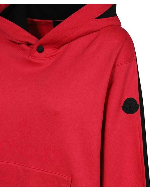Moncler Red Cotton Hoodie