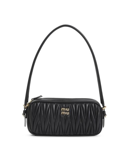 Miu Miu Black Lamb Leather Pouch