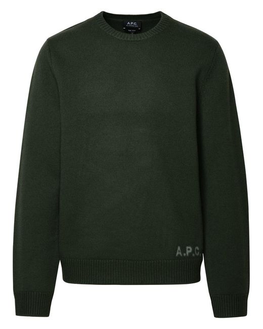 A.P.C. Green Edward Sweater for men