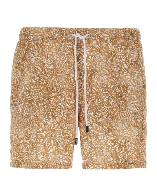 Barba Napoli Natural Paisley Floral Swimsuit for men