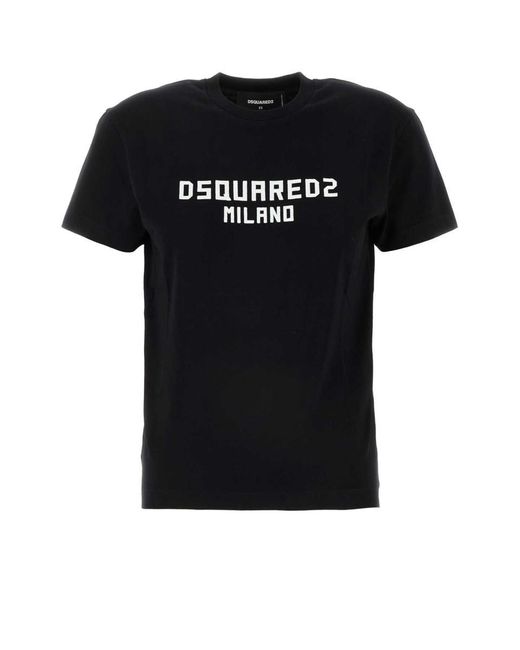DSquared² Black Dsquared Cotton T-Shirt