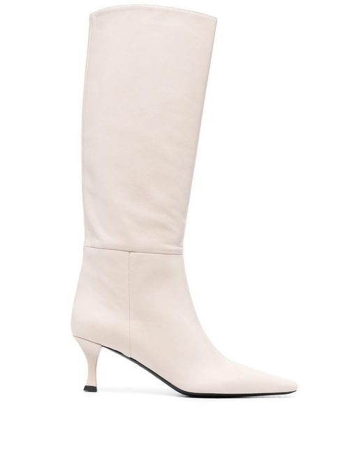 Proenza Schouler White Square-toe Leather Boots