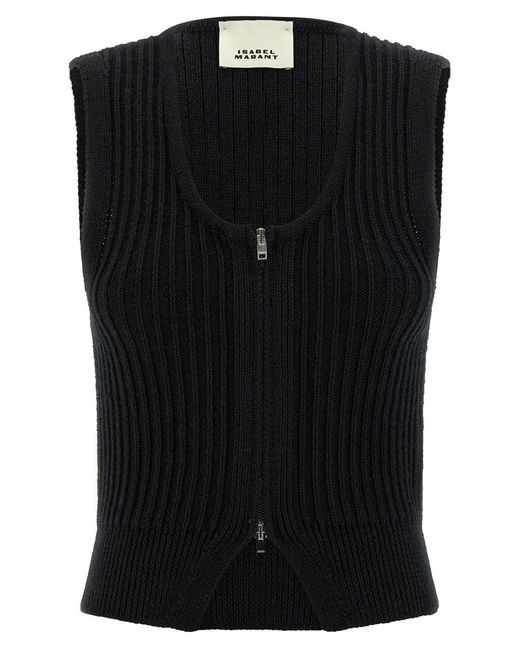 Isabel Marant Black Devima Gilet