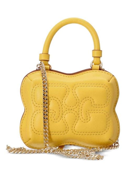 Ganni Butterfly Nano Crossbody in Yellow | Lyst