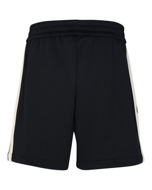 Palm Angels Black Polyester Track Bermuda Shorts for men