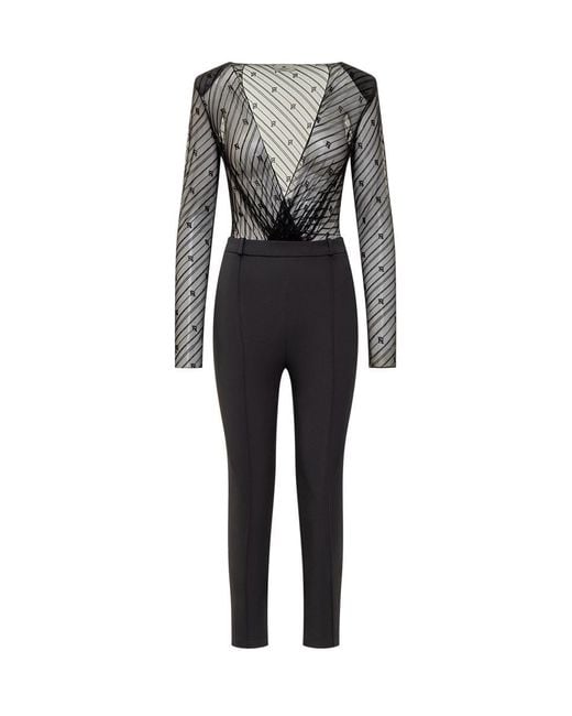 Elisabetta Franchi Gray Coveralls